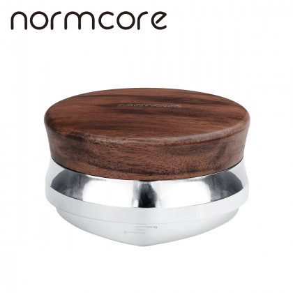 Heavy Coffee Distributor - wood handle chisel V-blade base